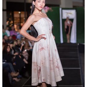 WHBM Strapless Fit and Flare Dress